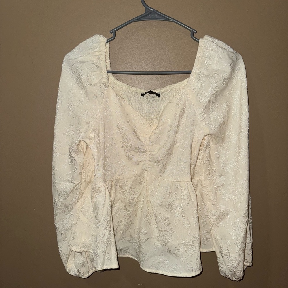 Chic Cream Women's Blouse